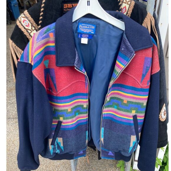 Pendleton Mens XXL Coat Jacket Wool Jacquard Native American Thinsulate lining - Picture 6 of 6